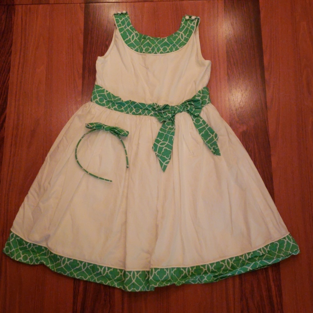 Janie + Jack Cotton Sundress with Headband